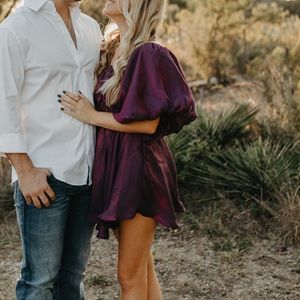 Purple mini dress